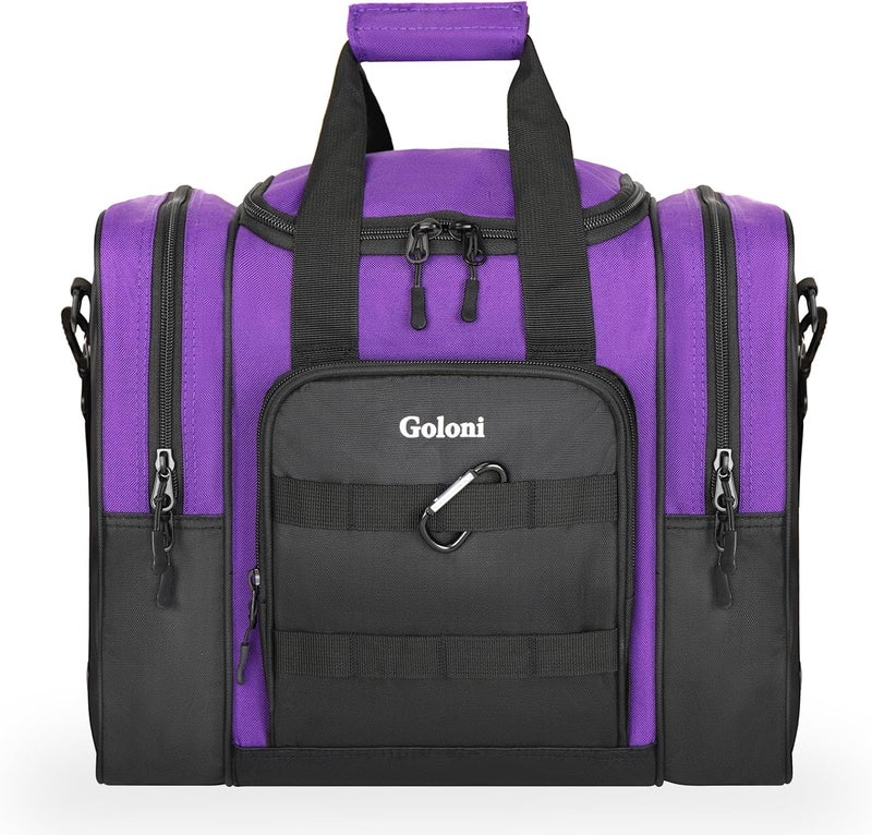 Goloni Bowling Ball Bag for Singer Ball with Padded Ball Holder, 2 Pockets fit Bowling Shoes Up to Mens Size 14 and Accessories - Image 1